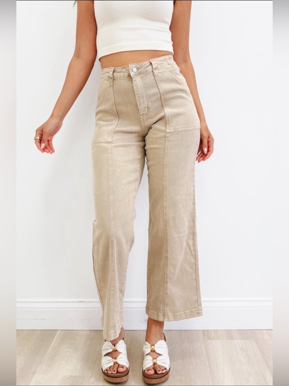 Zenana straight leg utility pants NWT